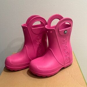 Crocs Pink Handle It Rain Boots
